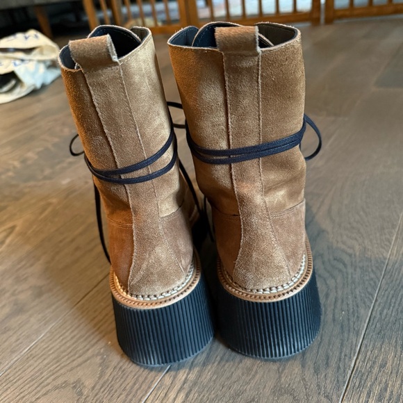 Freda Salvador Billie Platform Combat Boot in suede - Picture 7 of 10